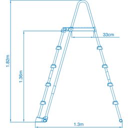 Escalera de Seguridad para Piscinas de 132 cm de Altura - 1 pieza