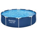 Piscina Steel Pro™ Rotonda Ø 305 x 76 cm - Senza Pompa Filtro - Blu Scuro - 1 pz.
