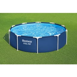 Piscina Steel Pro™ Rotonda Ø 305 x 76 cm - Senza Pompa Filtro - Blu Scuro - 1 pz.