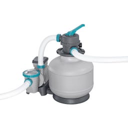 APX365™ Wintervast Frame Zwembad - Complete Set, Ø 549 x 132 cm - Set met zwembad, zandfiltersysteem, filterballen, veiligheidsladder, dekzeil, reparatiepatches