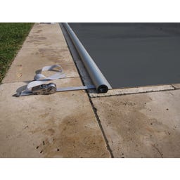 Rollabdeckung Flex Rechteckig 600 x 300 cm - Anthrazit - Außenmaß: 650 x 350 cm