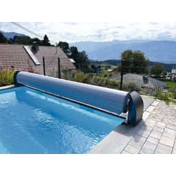 Copertura Avvolgibile Contura Rettangolare 600 x 300 cm - Grigio - Lamelle in PVC