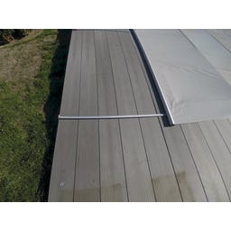 Zwijana roleta basenowa / pokrywa Flex prostokątna 600 x 300 cm - szary - Wymiary zewnętrzne: 650 x 350 cm