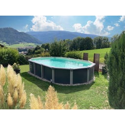 Medencefólia, ovális 610 x 360 x 145 cm - Homok - 