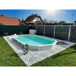 Medencefólia, ovális 610 x 360 x 145 cm - Homok - 
