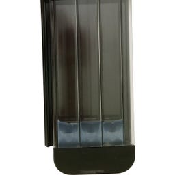 Rollabdeckung Contura Rechteckig 1000 x 500 cm - Kristallschwarz - Polycarbonat Solarlamellen