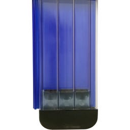 Rollabdeckung Contura Rechteckig 1000 x 500 cm - Kristallblau - Polycarbonat Solarlamellen