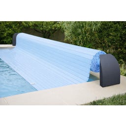 Rollabdeckung Contura Rechteckig 1000 x 500 cm - Hellblau - PVC-Lamellen