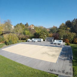 Rollabdeckung Flex Rechteckig 700 x 350 cm - Sand