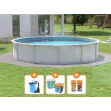Stahlwandpool Set Nuovo de Luxe II &Oslash; 550 x 120 cm Top