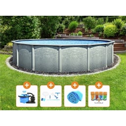 Grande Pool Set Round Ø 366 x 135 cm - Complete Set Small - 1 sada