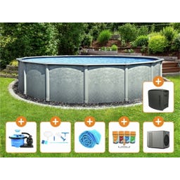 Grande Pool Set Round Ø 366 x 135 cm - Complete Set Large - 1 sada