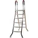 Stainless Steel Above-Ground Pool Ladder for Pool Height 135cm - 5 + 5 levels