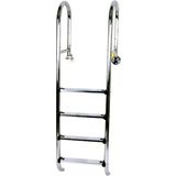 Stainless Steel Built-In Pool Ladder with Tilting Joint - Narrow Design