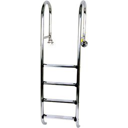 Stainless Steel Built-In Pool Ladder with Tilting Joint - Narrow Design - 1 Piece
