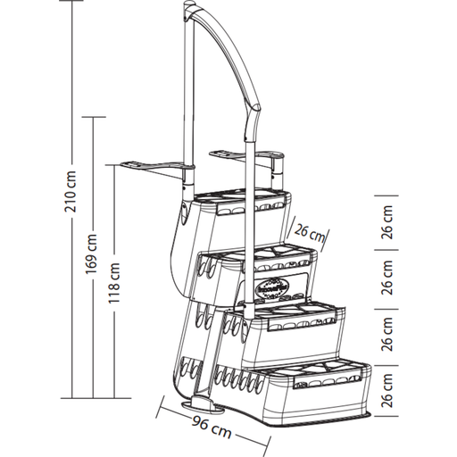 PVC komfort 2 Beépíthető lépcső - 1 db