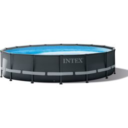 Intex Piscine Ultra XTR Ronde Ø 488 x 122 cm - Set piscine avec système de filtration sable, raccords, échelle de sécurité, bâche, tapis de sol