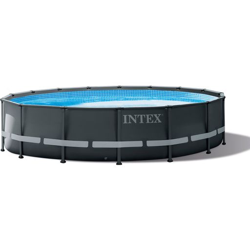 Intex Frame Pool Ultra Rondo XTR Ø 488 x 122cm - Set with pool, sand filter system, safety ladder, cover and ground protection tarpaulin