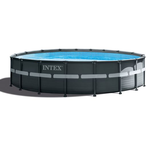 Piscina Ultra Frame Rondo XTR Ø 549 x 132 cm - Set con piscina, sistema de depuración de arena, conexiones, escalera de seguridad, cubierta y lona de protección del suelo