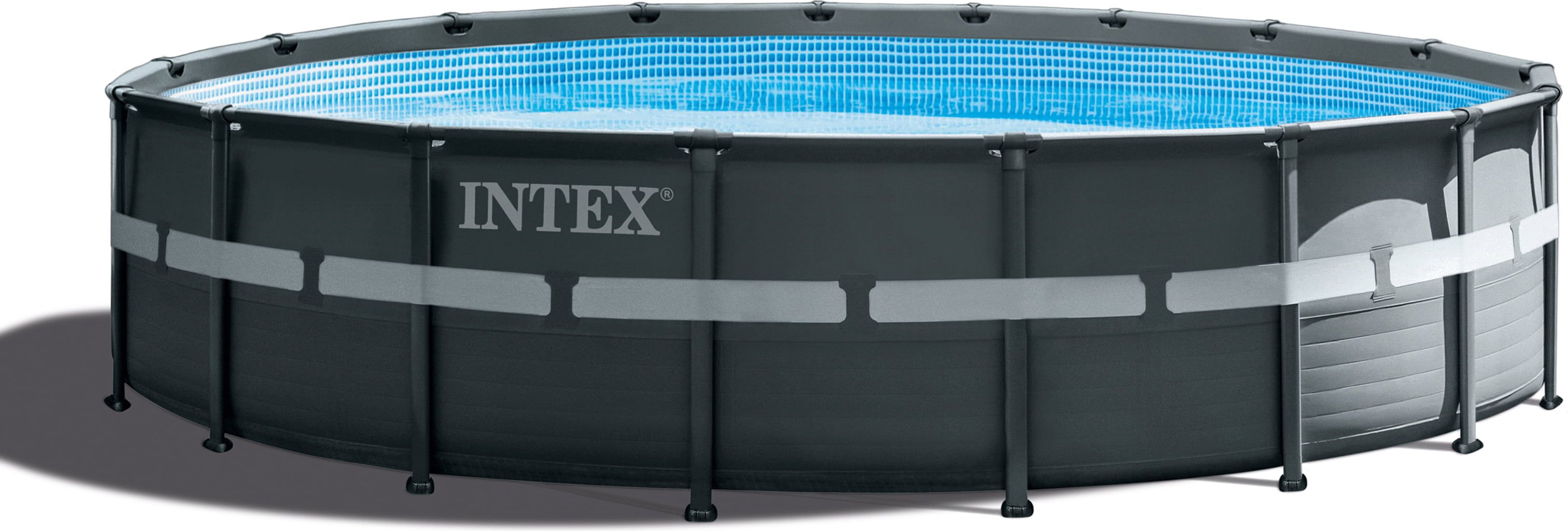 Intex Piscine Ultra XTR Ronde Ø 549 x 132 cm - Set piscine avec système de filtration sable, raccords, échelle de sécurité, bâche, tapis de sol