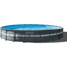 Frame Pool Ultra Rondo XTR Ø 732 x 132 cm - Set mit Sandfilteranlage, Sicherheitsleiter, Abdeckplane, Bodenschutzplane & allen Anschlüssen