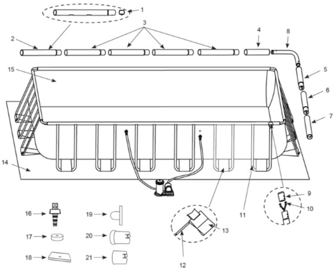 Frame Pool Ultra Quadra XTR 975 x 488 x 132 cm