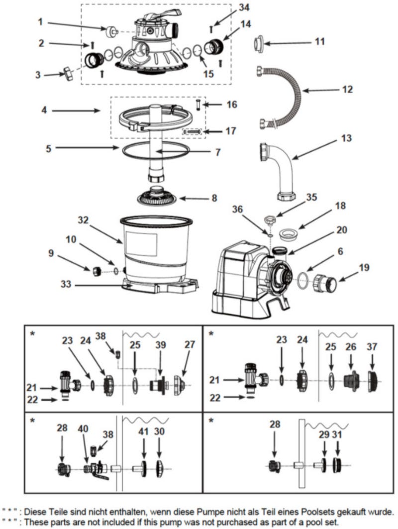 Kit De Joints Pour Pompe à Sable Intex - 12 Pièces Dont Soupape D'air - Compatible Référence 25013 - 9