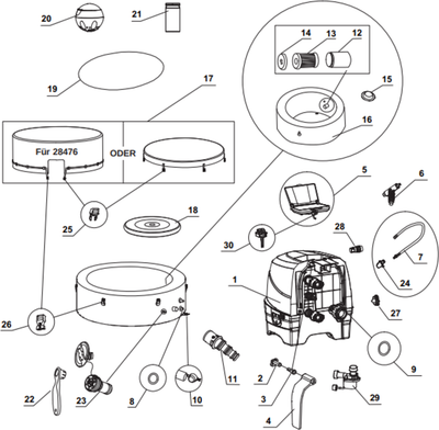 Ersatzteile Intex Whirlpool Pure-Spa Bubble  - Groß - 128428 - Modell 2020