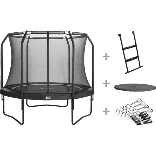 Trampoline Premium Black Edition Ø 251cm incl. Ladder and Weatherproof Protective Cover