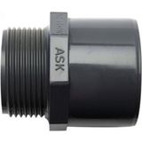 PVC Transition Socket Nipple Adhesive x AG PN 10 / DA 50 x 2"