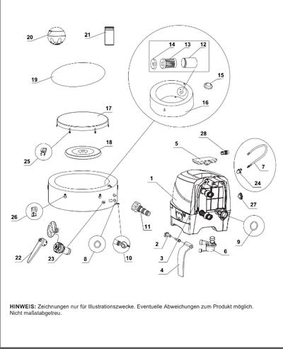 Ersatzteile Intex Whirlpool Pure-Spa Bubble Greywood Deluxe - Groß - 128442 - Modell 2023