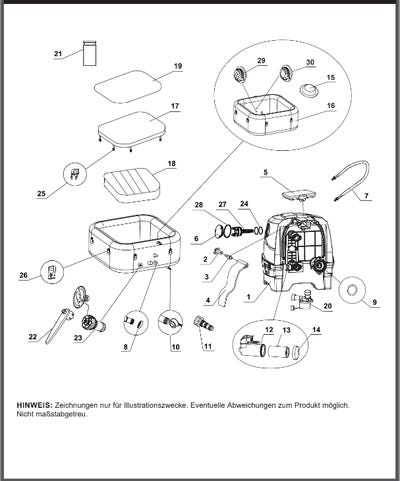 Spare Parts for Intex PureSpa Chevron Deluxe Square - 128472NP - Model 2025