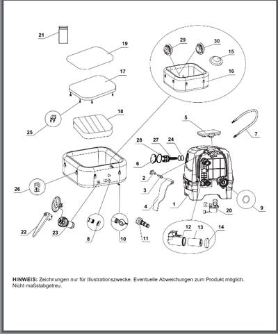 Piese de schimb pentru Intex Whirlpool PureSpa Chevron Deluxe Square - 128446NP - Model 2025