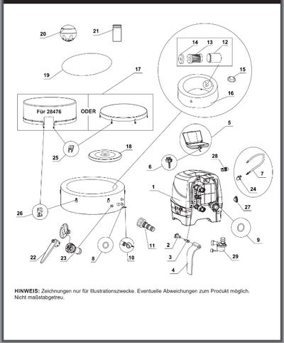 Náhradní díly pro Intex Whirlpool PureSpa Bubble Massage Ø 196 x 71 cm - 128426 - Model 2023