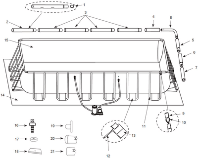 Rezervni deli Intex Frame Pool Prism 300 x 175 x 80 cm - 126784GN - Model od 2019