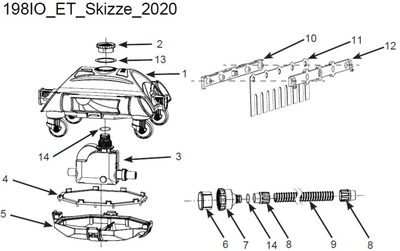 Pièces de rechange pour Robot de piscine Intex - 128001 - modèle à partir de 2020