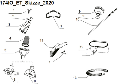 Ersatzteile Intex Reinigungsset Deluxe - 128003 - Modell ab 2018