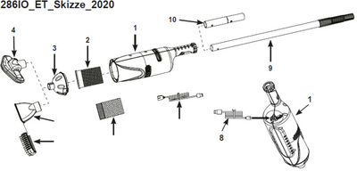 Części zamienne odkurzacz ręczny Intex - 128620NP - model od 2020