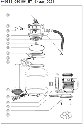 Reserveonderdelen Steinbach zandfiltersysteem Speed Clean Classic 250N - 040385 - model vanaf 2021