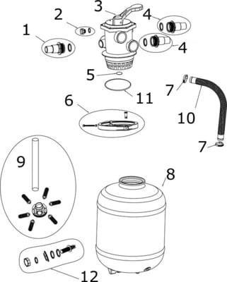 Ersatzteile Steinbach Sandfilteranlage Eco Top 10 - 041015 - Modell ab 2019