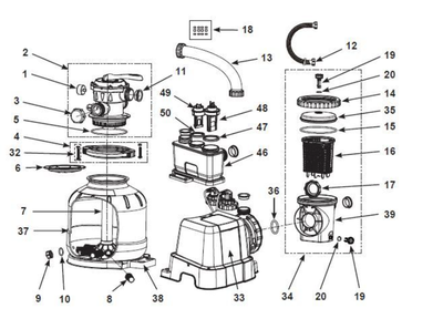 Części zamienne Intex pompa piaskowa Krystal Clear 8 m³ z generatorem chloru - 126680 - model 2020