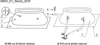 Ricambi Intex Easy Pool Ø 457 x 107 cm - 126166NP - Modello dal 2016