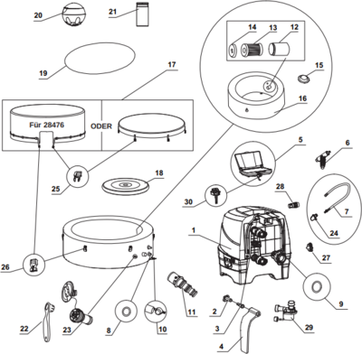 Ersatzteile Intex Whirlpool Pure-Spa Bubble - Klein - 128426 - Modell 2020